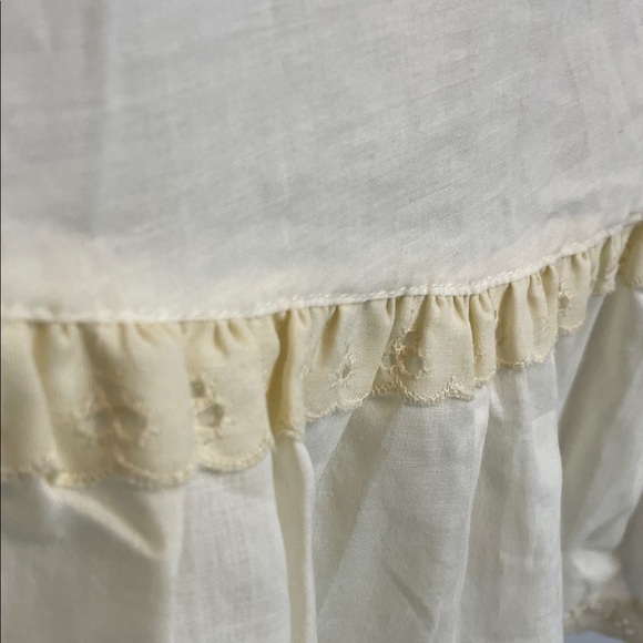 Vintage Byer California Cream Ruffle Hem Skirt – Size Small - Picture 7 of 10